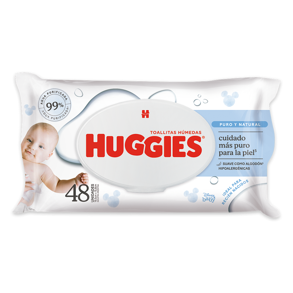 Toallitas Húmedas Huggies Puro & Natural x 48