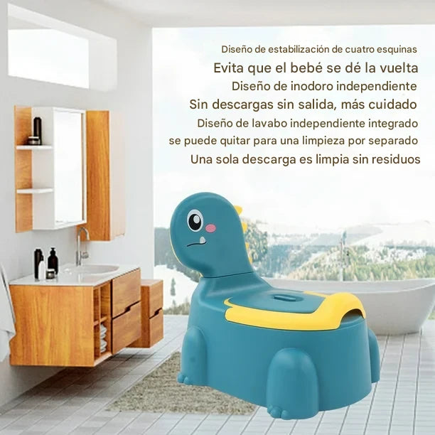 Pelela Inodoro Portatil Para Niños Diseño Dinosaurio