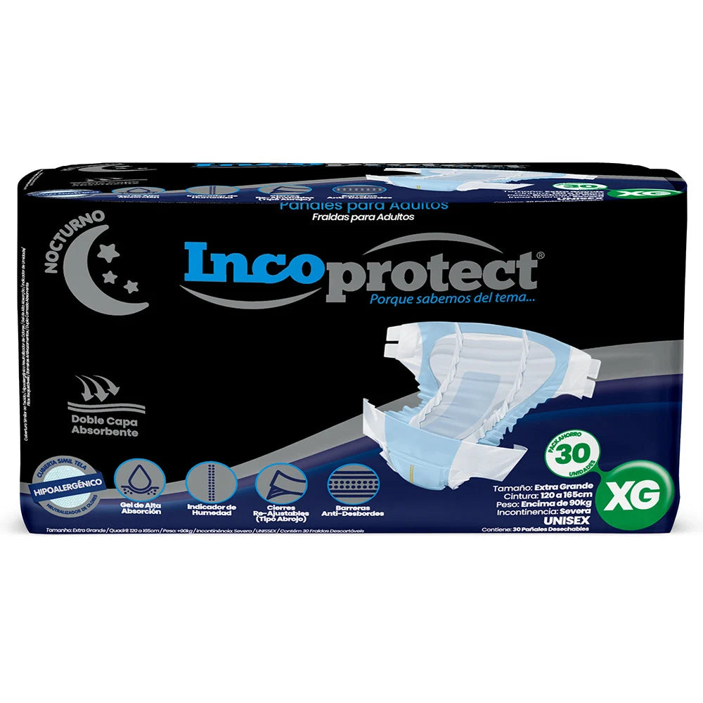 Pañales Incoprotect Nocturnos XG x 30