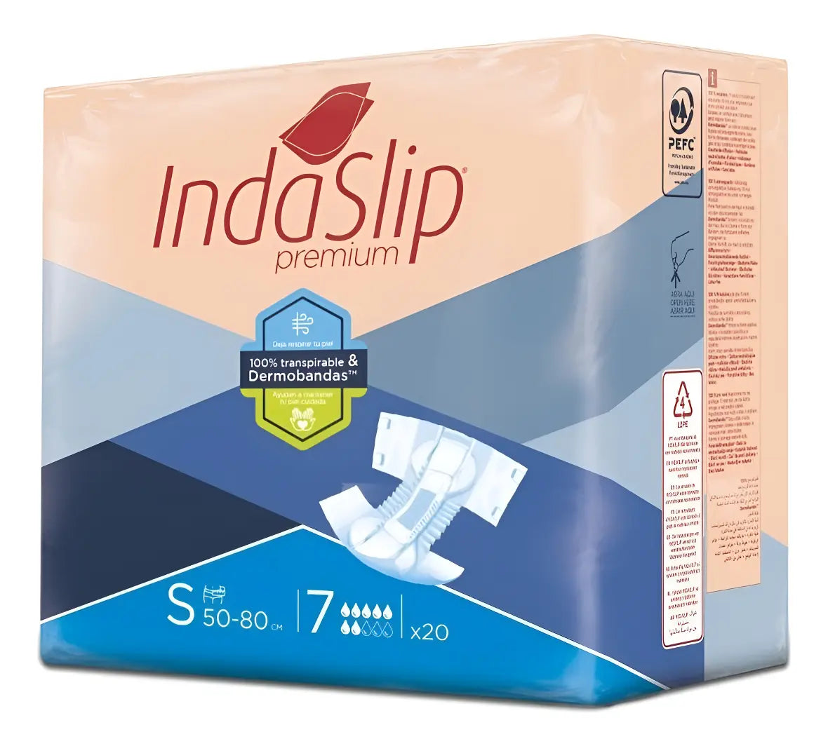 Pañales IndaSlip Premium S7 x 20