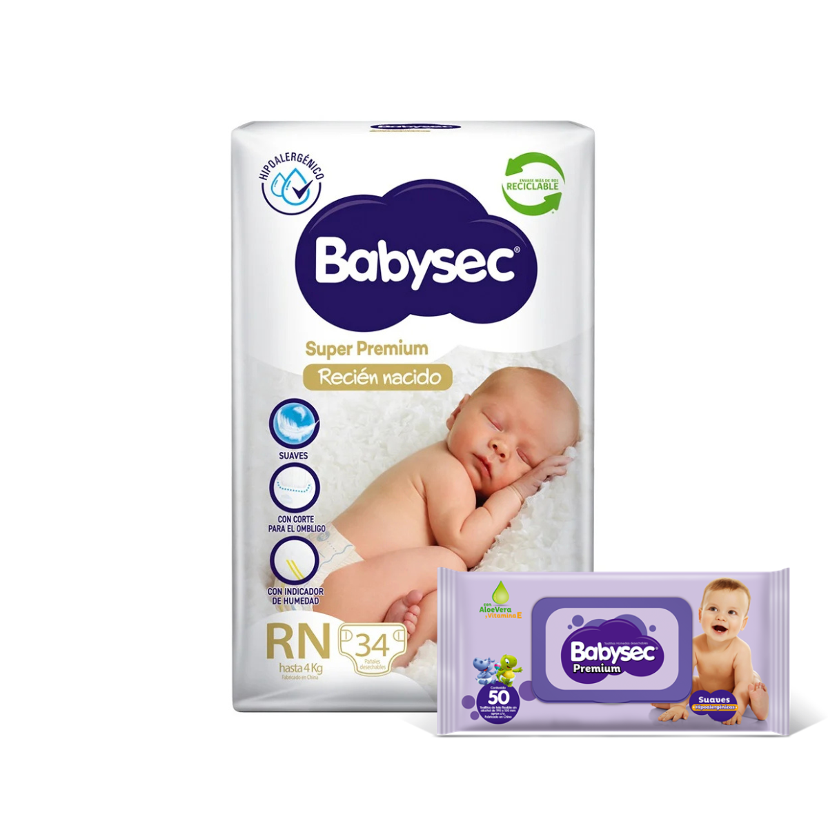 Pañales BabySec Super Premium - Recién Nacido