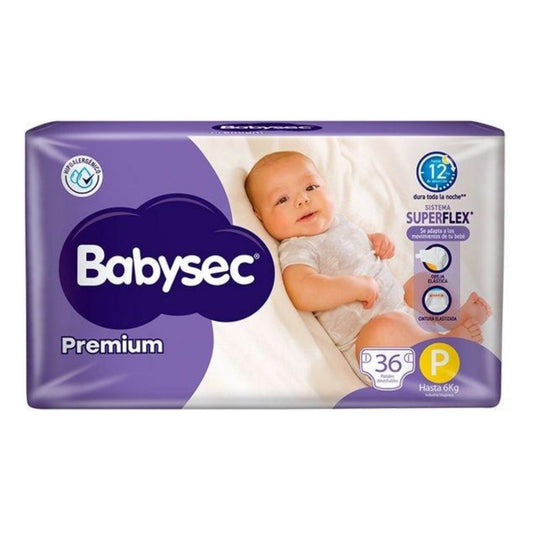 Pañales Babysec Premium P x 36