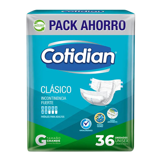 Pañales Cotidian Clásico G x 36