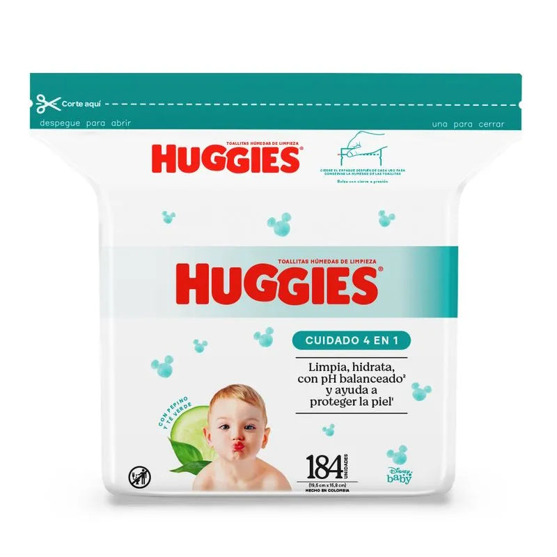Toallitas Húmedas Huggies Cuidado 4 en 1 x 184