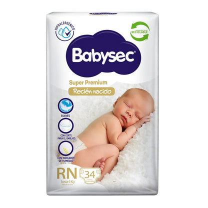 Pañales BabySec Super Premium - Recién Nacido