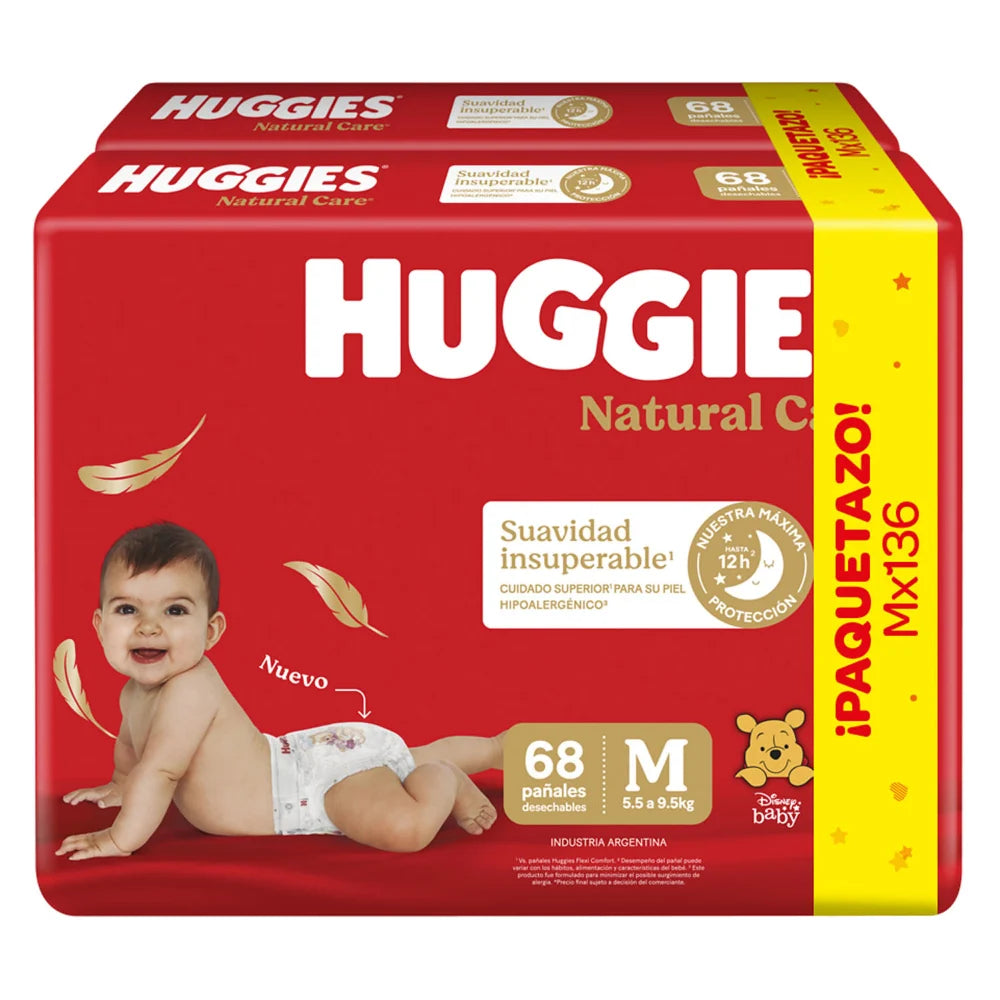 Pañales Huggies Natural Care