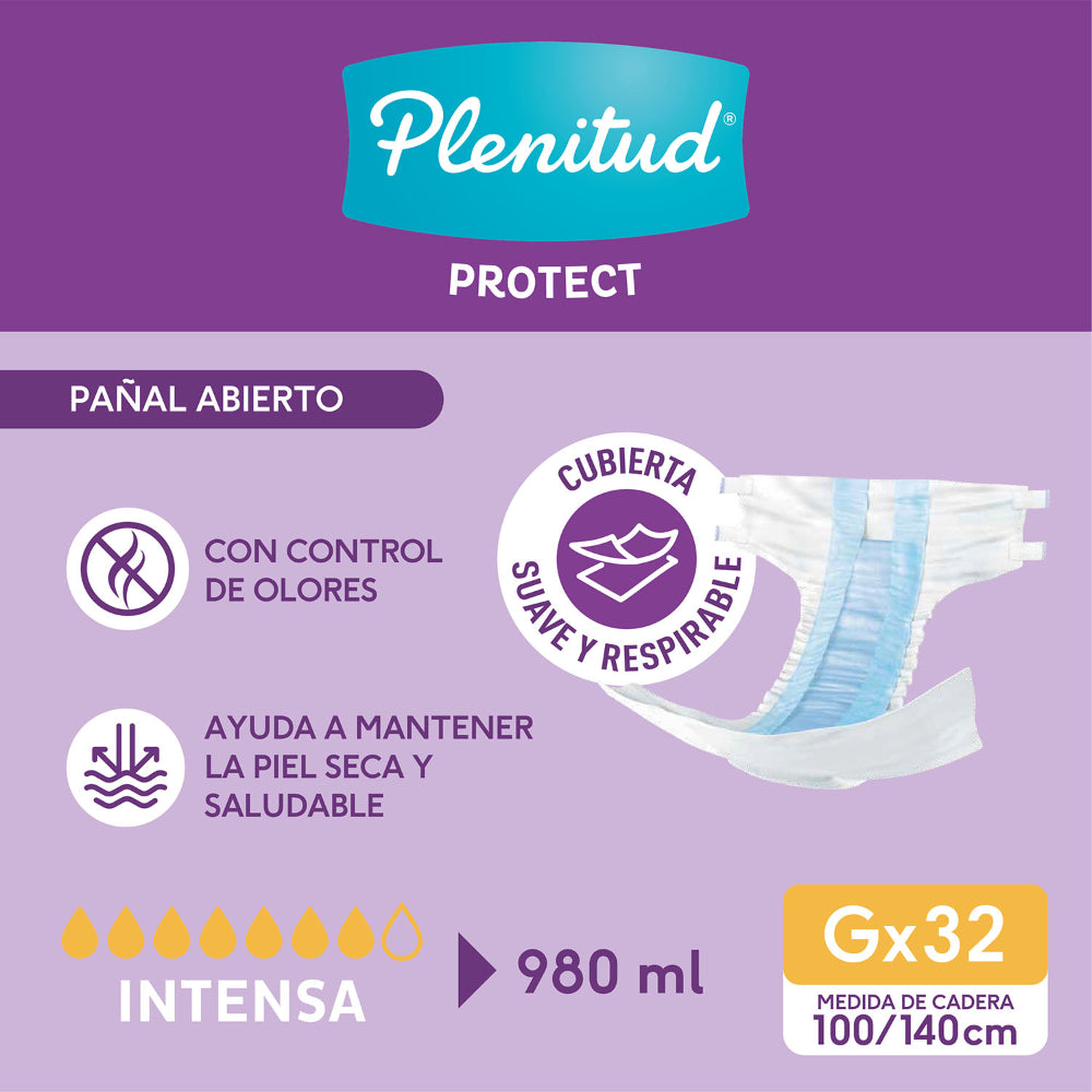 Pañales Plenitud Pack Ahorro G x 32