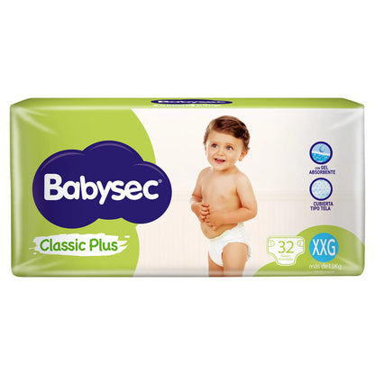 Pañales BabySec Classic Plus