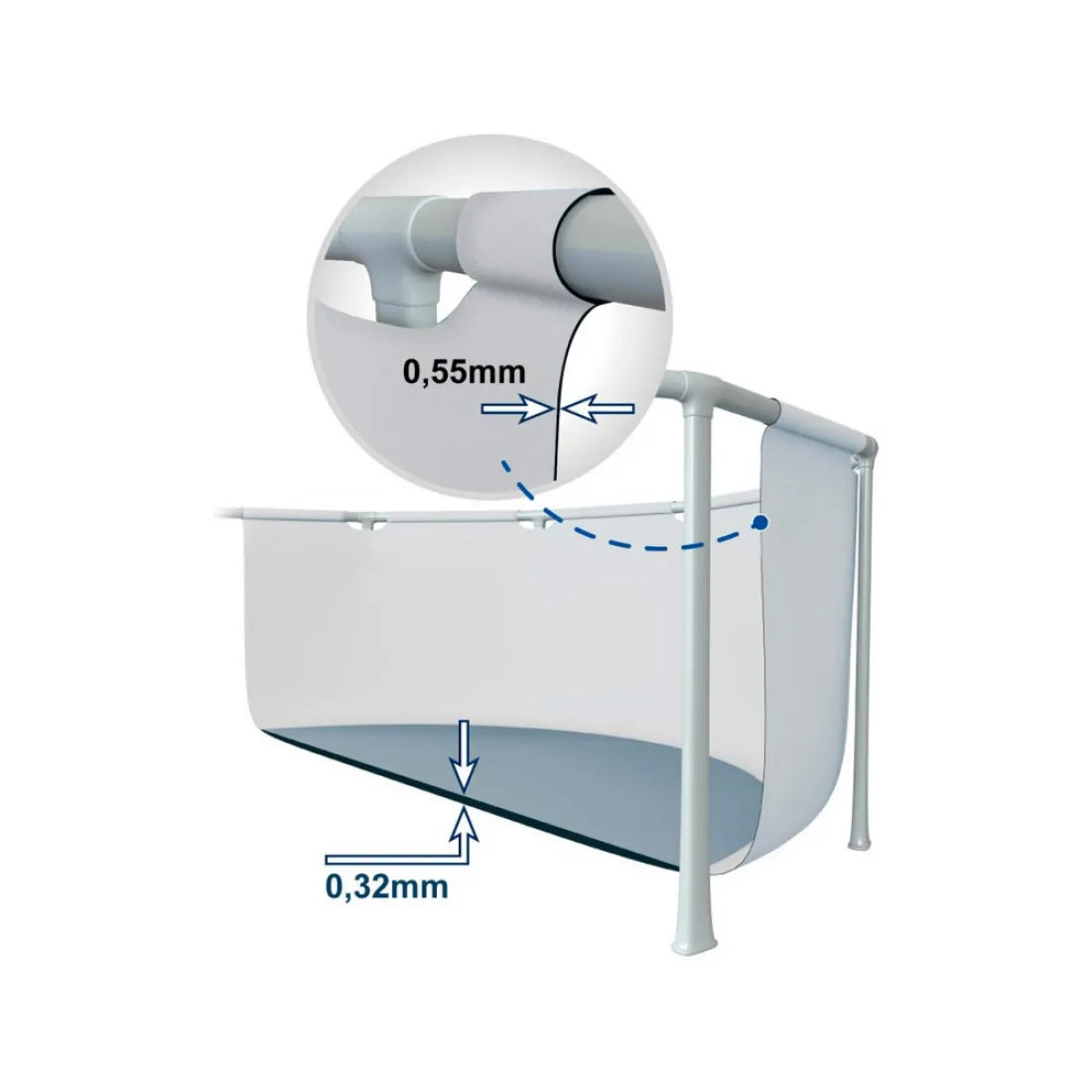 Piscina Prisma Frame 366x99cm INTEX