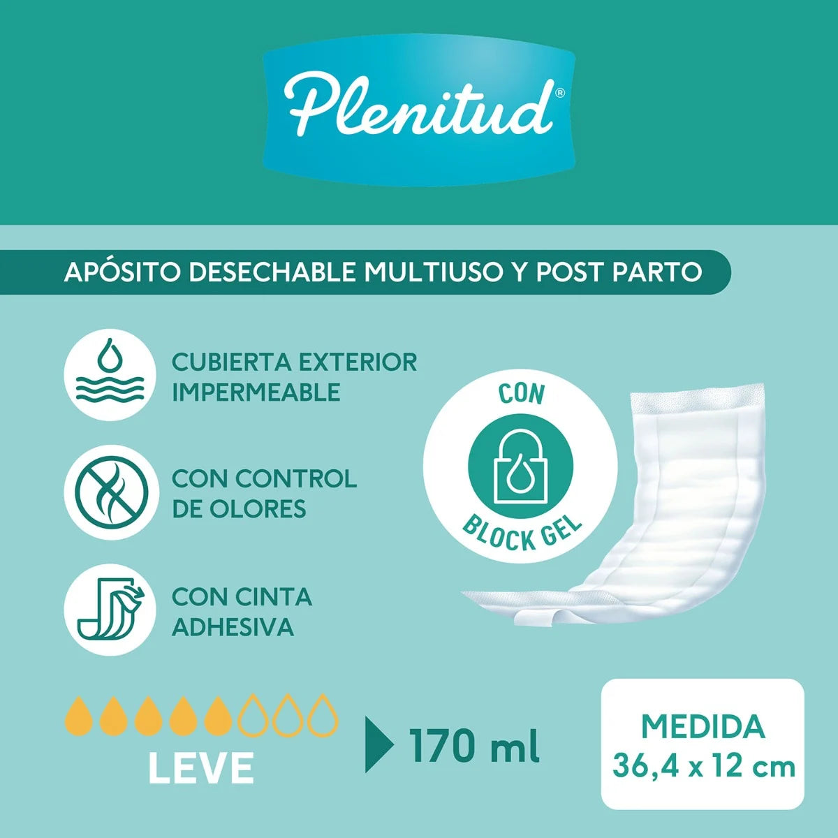 Apósitos Plenitud Multiuso y Post Parto x 40