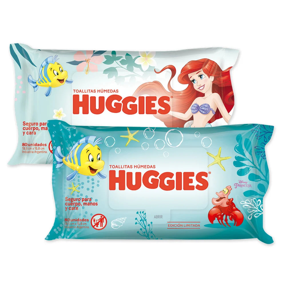 Toallitas Húmedas Huggies La Sirenita x 80