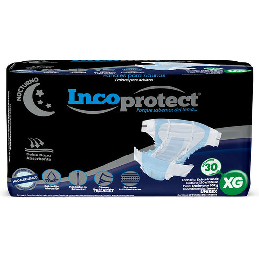 Pañales Incoprotect Nocturnos XG x 30