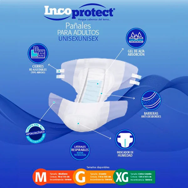 Pañales Incoprotect M x 30