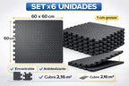 Piso Alfombra Goma Eva Encastrable 60x60x1cm Set X 6