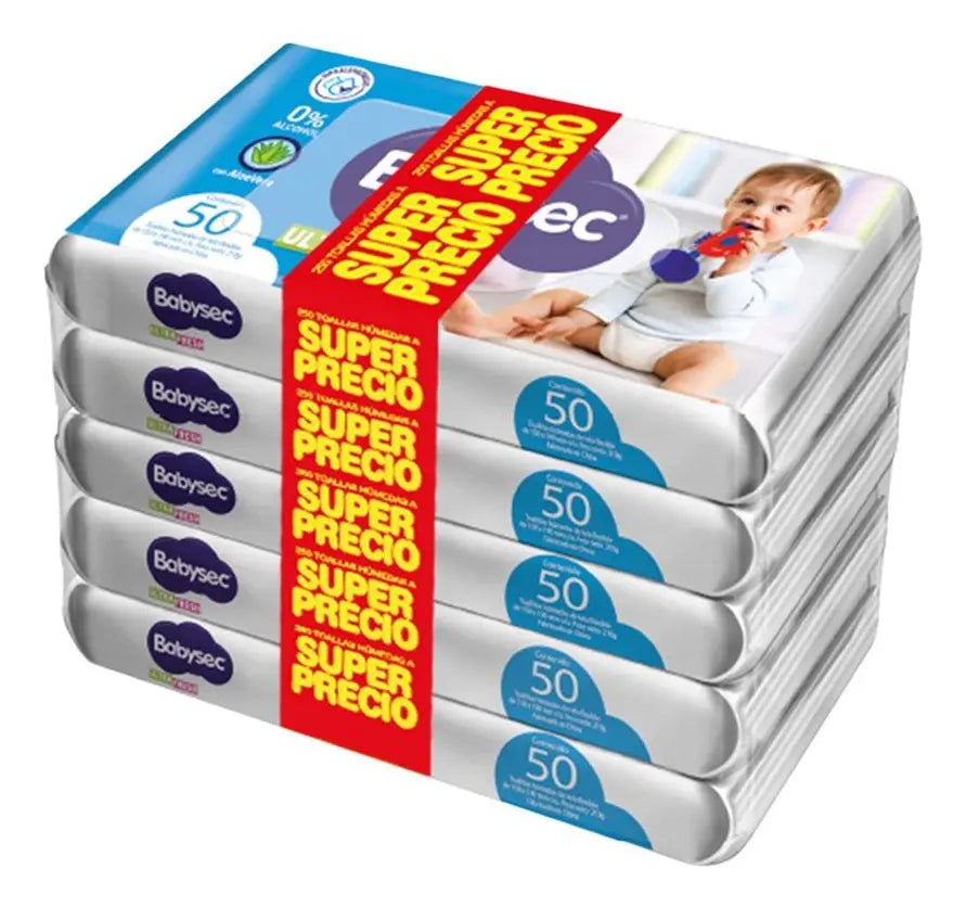 Toallitas Húmedas Babysec Ultra Sec x 250