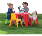 Set de Mesa y 4 Sillas Plásticas