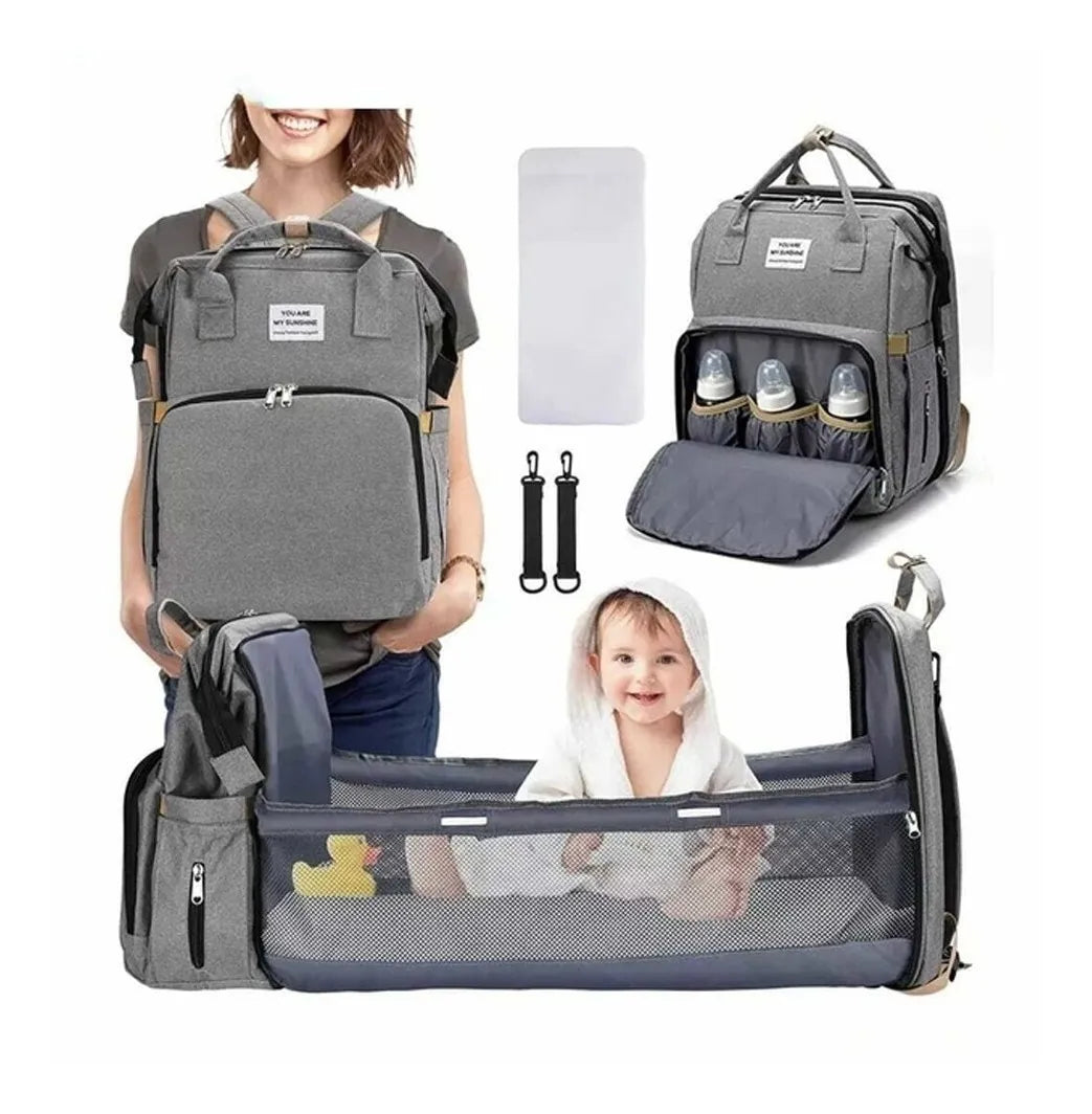 Mochila Maternal Multifuncion Cuna Y Cambiador