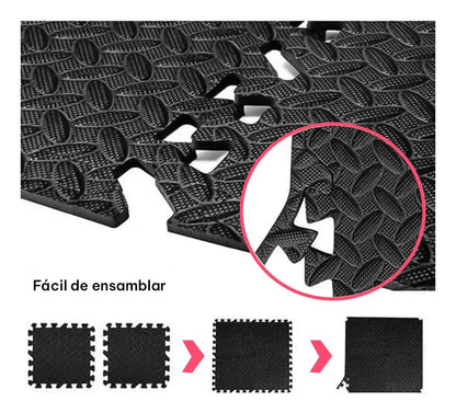 Piso Alfombra Goma Eva Encastrable 60x60x1cm Set X 6