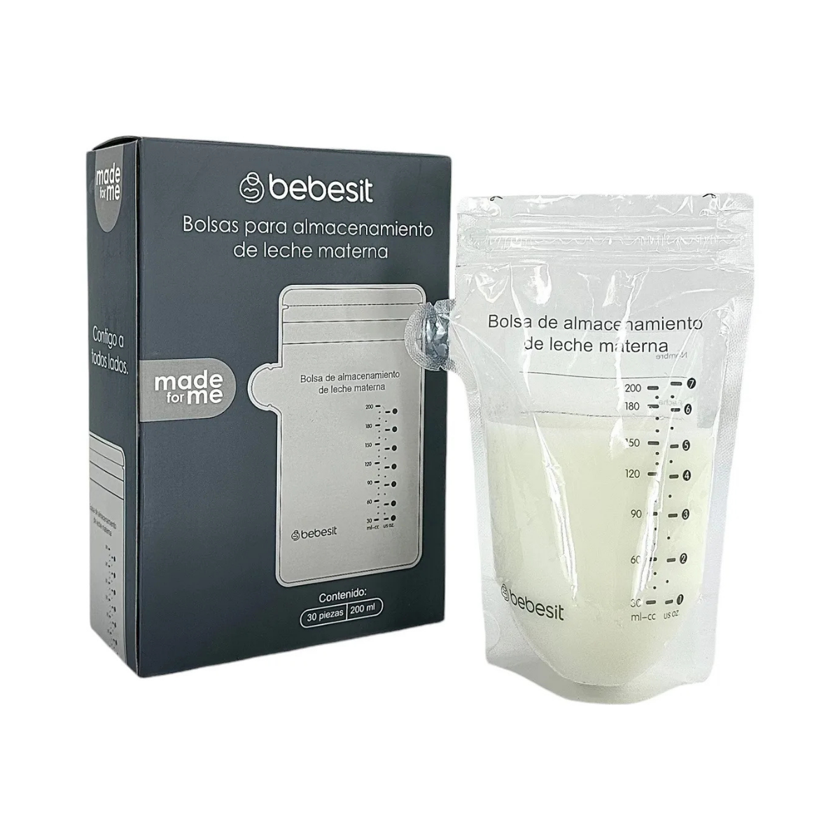 Bolsas De Alamcenamineto De Leche Materna 200 Ml X30 Bebesit