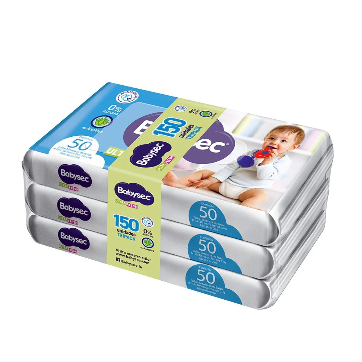 Toallitas Húmedas Babysec Ultra Sec x 150