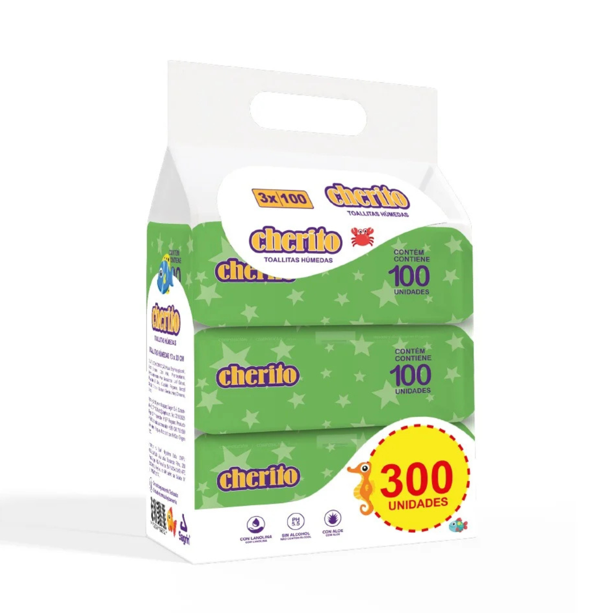 Toallitas Húmedas Cherito x 300
