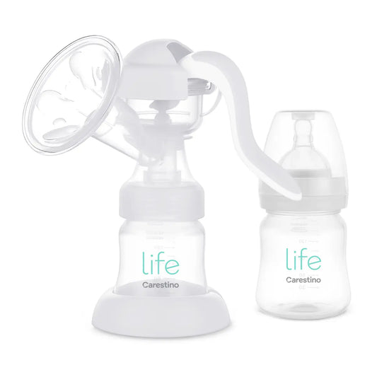 Extractor de Leche Manual con Mamadera Carestino