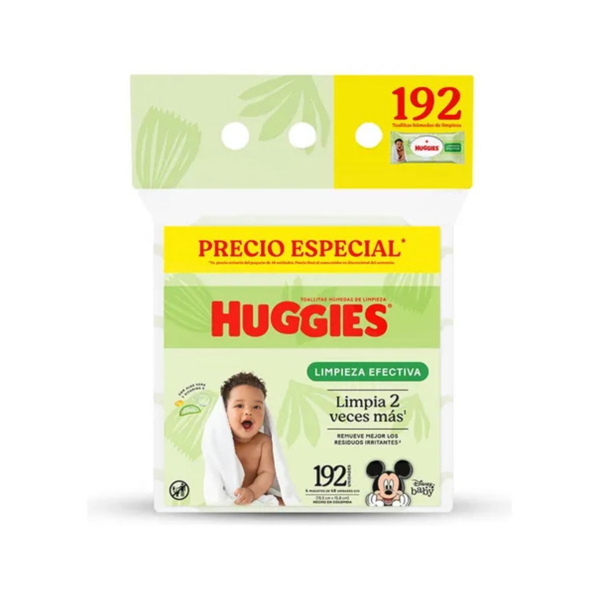 Pack Toallitas Húmedas Huggies Limpieza Efectiva x 192