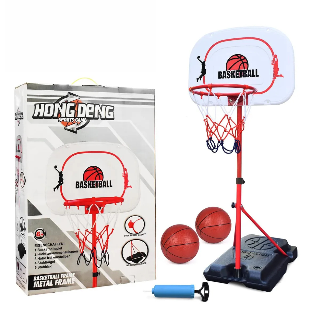 Tablero Basket C/ Base + Aro Metal + Red 2,05mts