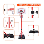 Tablero Basket C/ Base + Aro Metal + Red 2,40mts