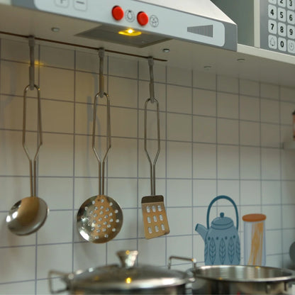 Cocina de Madera Con Campana y Lavarropas