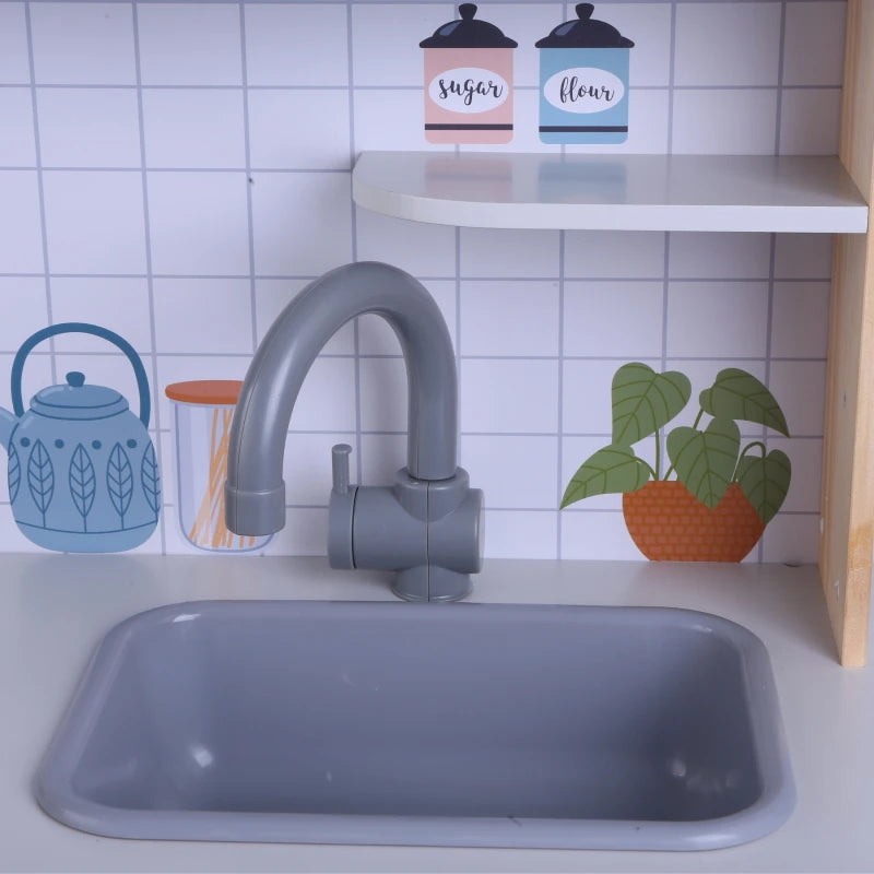 Cocina de Madera Con Campana y Lavarropas