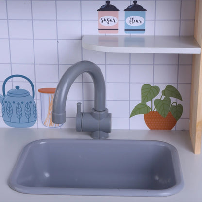 Cocina de Madera Con Campana y Lavarropas