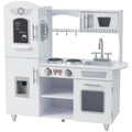 Cocina de Madera Grande con Heladera