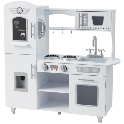 Cocina de Madera Grande con Heladera