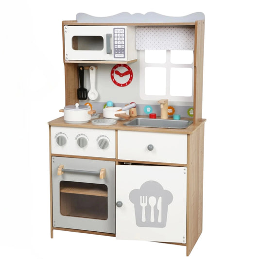 Gran Cocina de Madera con Microondas Horno y Pileta