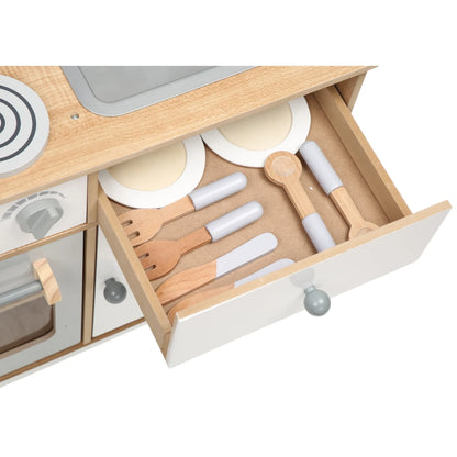 Gran Cocina de Madera con Microondas Horno y Pileta