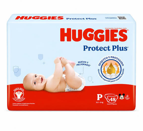 Pañales Huggies Protect Plus P x 48